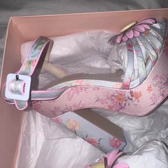 $880 NIB LoveShackFancy x Sophia Webster | Celia Platform Sandal Size 40 BOHO - Picture 14 of 15